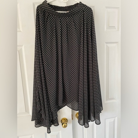 Philosophy black and white polka dot A-line flouncy lightweight skirt size m - Picture 5 of 7